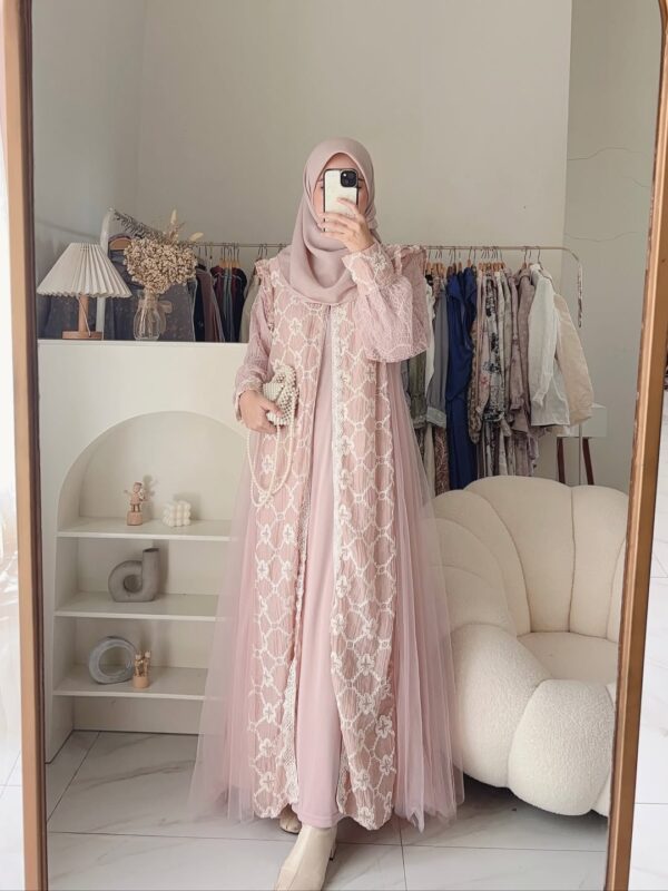 Candy Ruffle Kivana Tile Maxi - pink